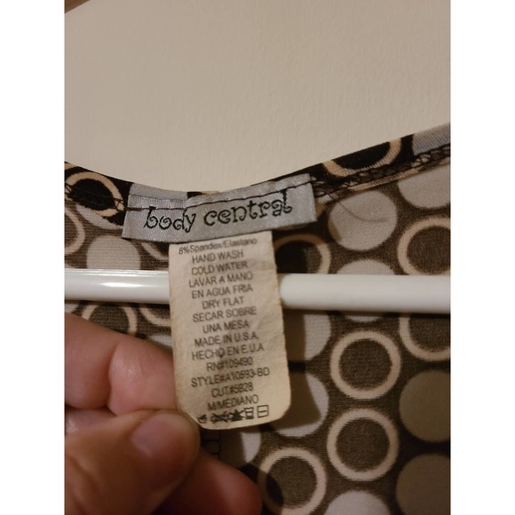 Body Central Shirt Large Polka Dot V-Neck Sleeveless (AI) - Picture 3 of 4